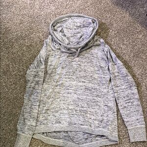 Athleta weathered gray cowl neck sweatshirt